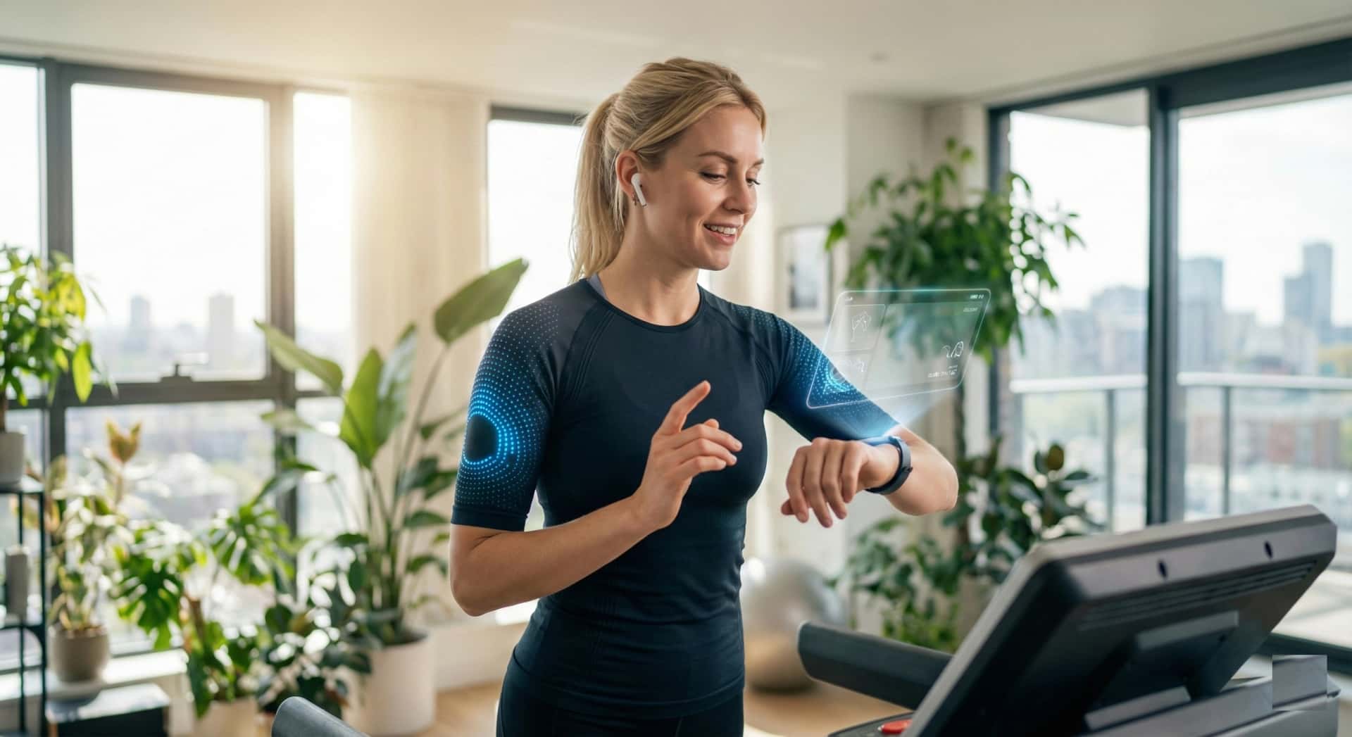 Best AI embedded fitness technology 2026 - smart textiles and voice-activated AI coaches demonstration