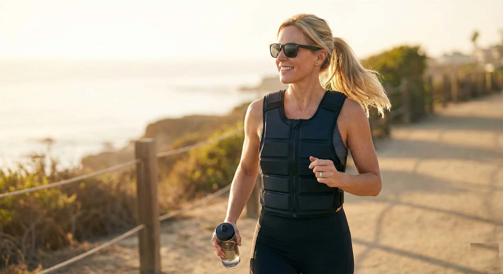 Best weighted vest for walking 2026 - woman demonstrating proper weighted vest walking technique