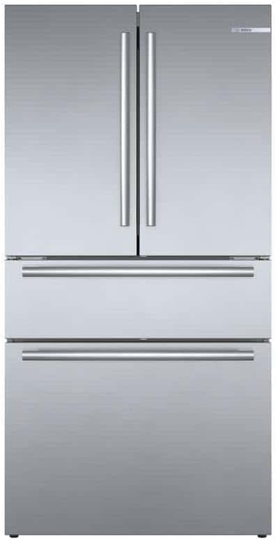 Bosch 800 Series B36CL80SNS 36 Inch Smart Freestanding Counter Depth 4 Door French Door Refrigerator in Stainless Steel