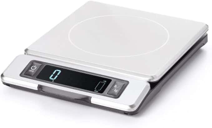 OXO Good Grips 11-Pound Stainless Steel Kitchen Scale with Pull-Out Display - Black