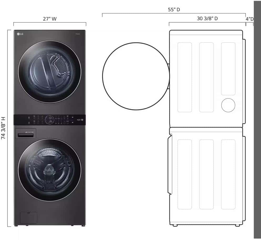 LG WashTower Stacked Smart Laundry Center