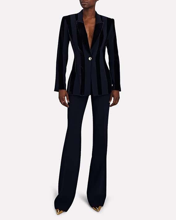 Sergio Hudson Single Breast Multi Seamed Blazer