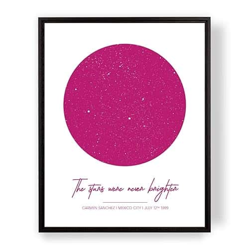 [SF Customizables] Star Map Birth, Custom Night Sky Map, Star Map Poster, Keepsake Gift, Kids Personalized Astronomy Word Art Typography Astrological Print [Canvas Print]