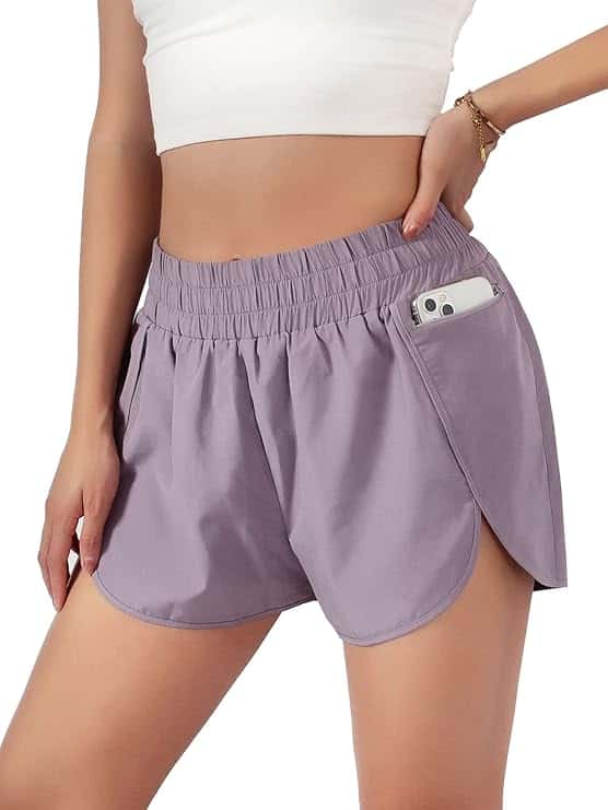 Blooming Jelly Women's Quick-Dry Running Shorts Workout Sport Layer Active Shorts with Pockets