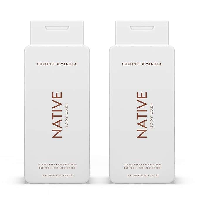 Native Body Wash Coconut and Vanilla - 18 oz 2-Pack clean beauty