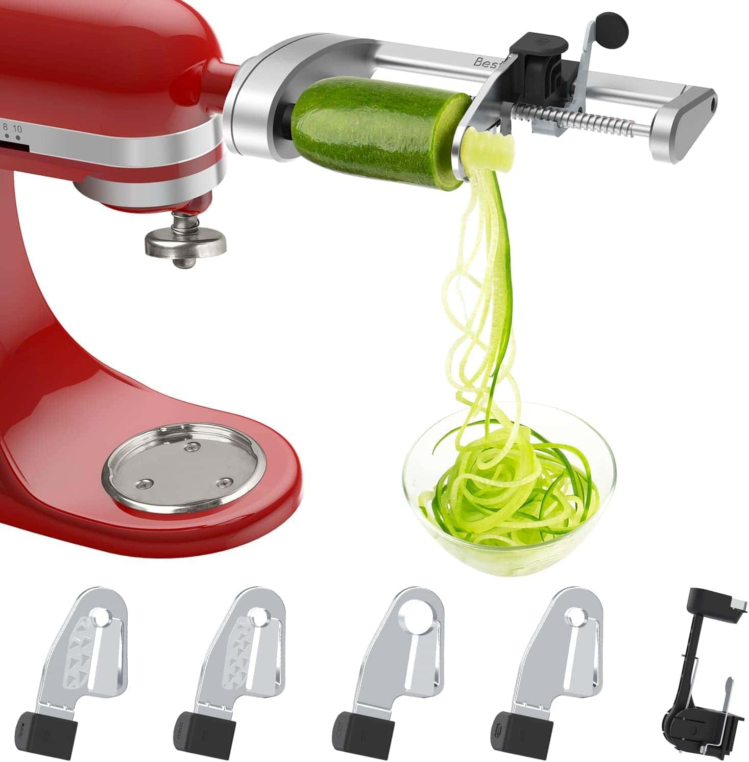 Spiralizer Attachment (5 Blades) for KitchenAid - Peel, Core & Slice