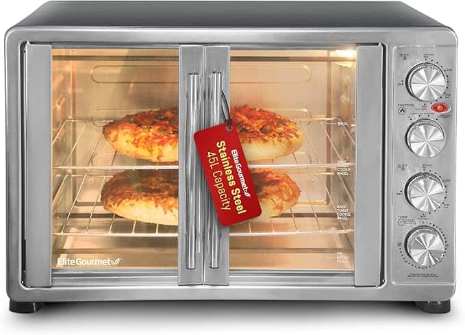 Elite Gourmet ETO4510B# French Door 47.5Qt Convection Oven