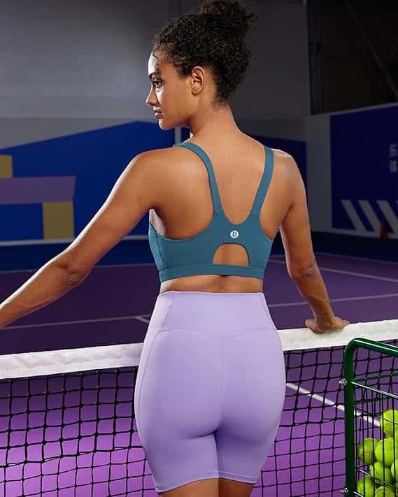 RUNNING GIRL Sports Bra for Women High Support, Molded Cup High Impact Sports Bras for Women with Sewn in Pads