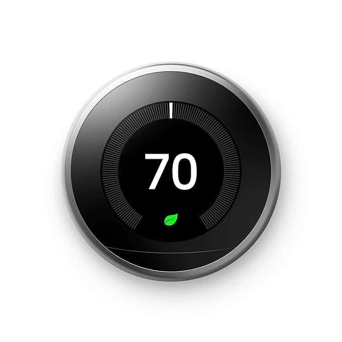 Google Nest Learning Thermostat 3rd Gen Programmable Smart Thermostat Stainless Steel