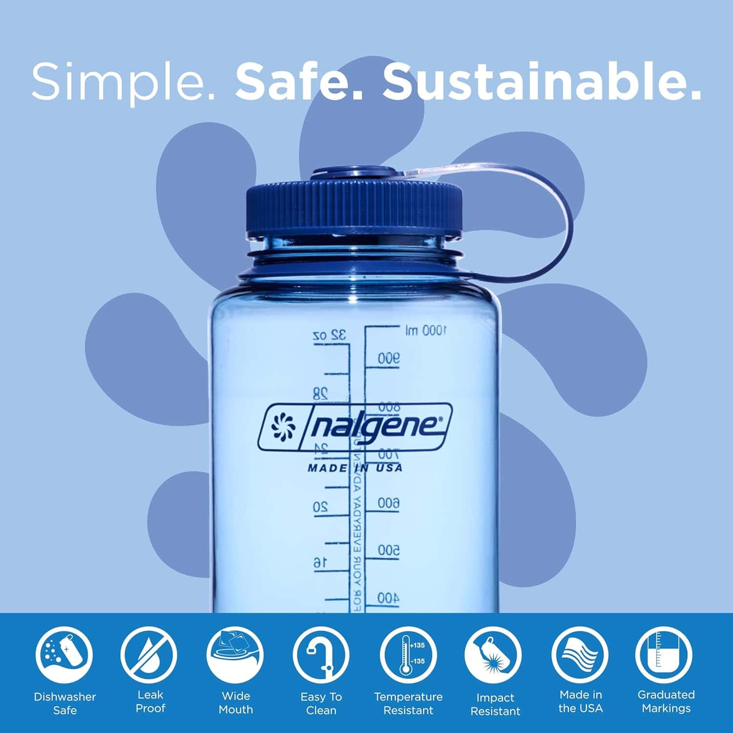 Nalgene Sustain Water Bottle - Side View