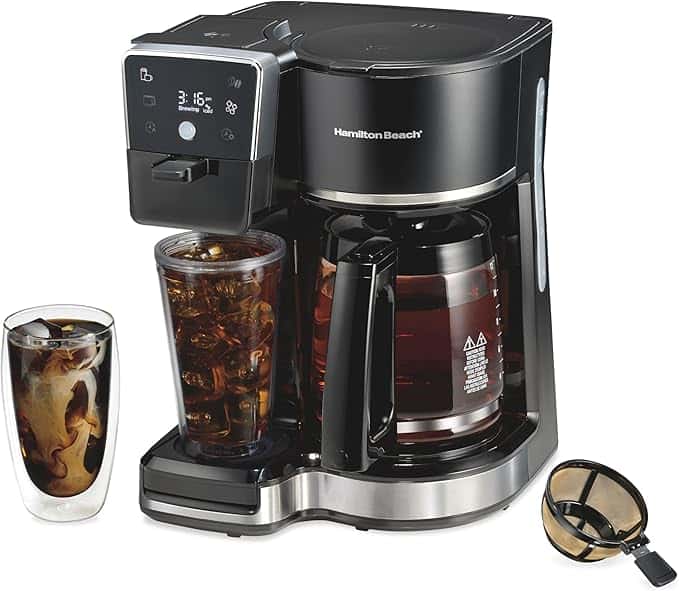 Hamilton Beach 2-Way 12 Cup Programmable Drip Hot and Iced Coffee Maker & Single Serve Coffee Machine