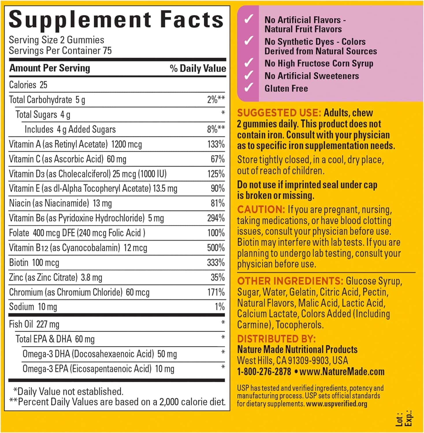 Nature Made Womens Gummy Multivitamins with Omega-3