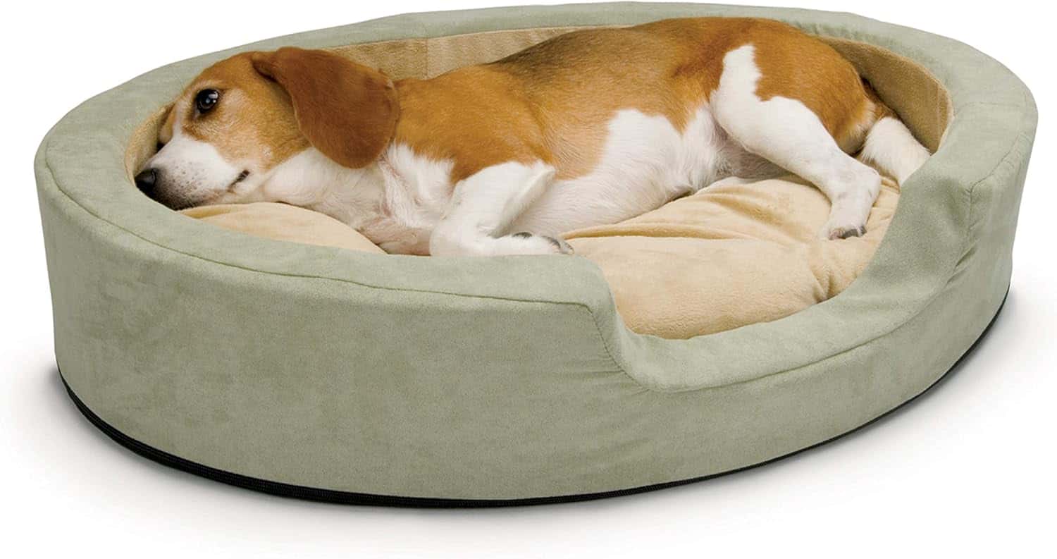 K&H Pet Products Heated Dog Bed Indoor, Thermo-Snuggly Sleeper