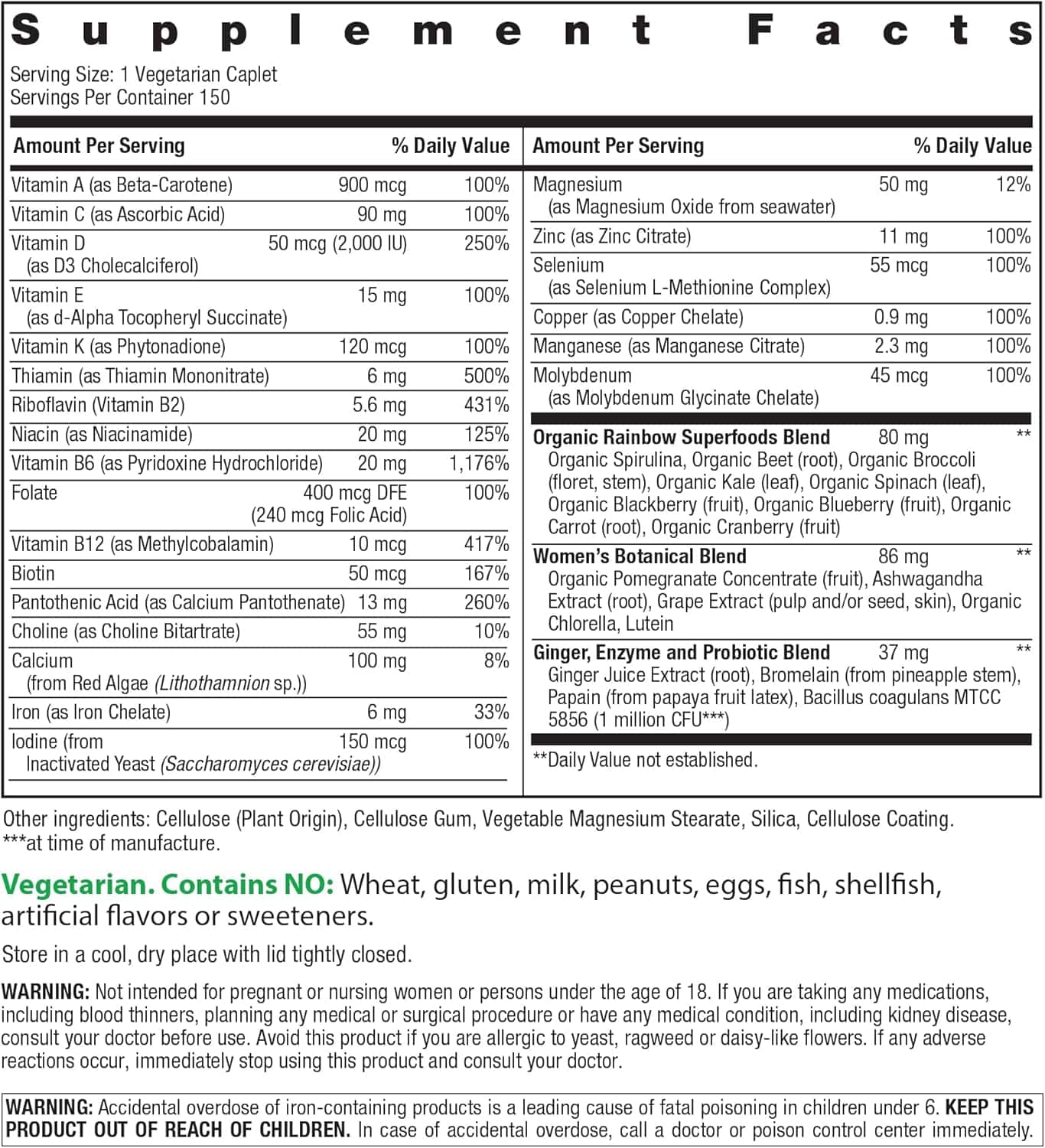 Rainbow Light Womens Multivitamin One +