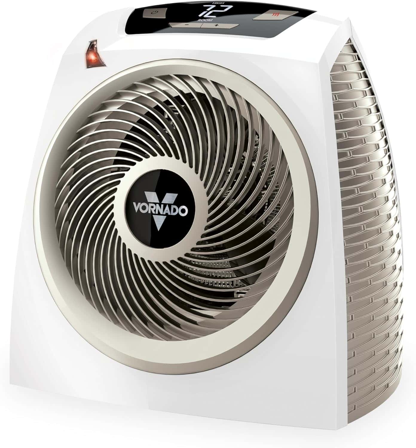 Vornado AVH10 (2025) Space Heater for Home, Fan Only Option, Digital Display with Adjustable Thermostat, Advanced Safety Features, Auto Climate Control, Whole Room Electric Heater for Indoors, White - Best for Energy Efficiency space heater for 200 sq ft with 1500W power