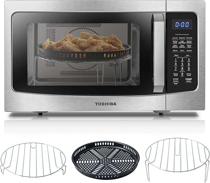 Toshiba Air Fryer Combo 4-in-1 Countertop Microwave Oven with Smart Sensor