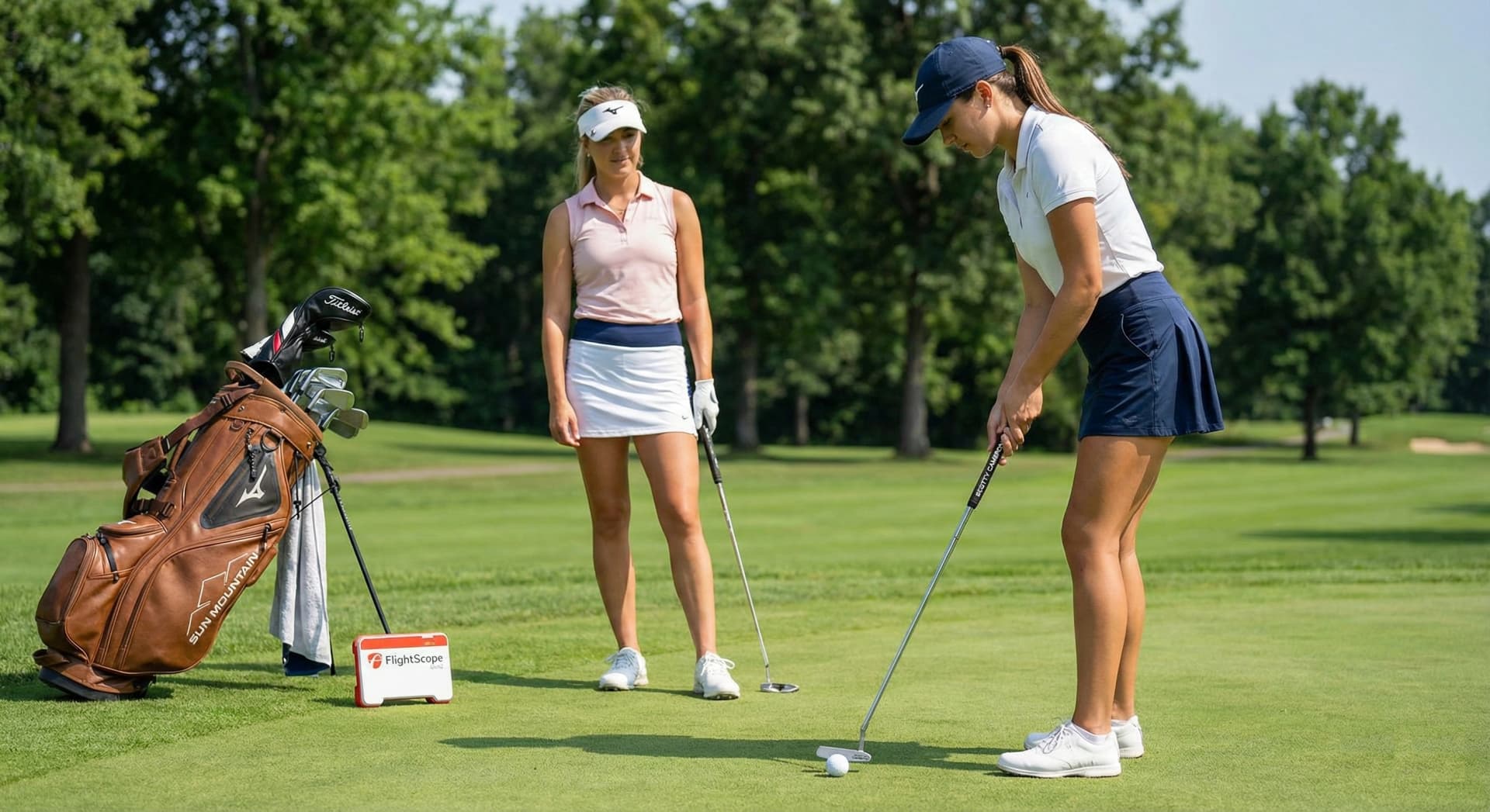 Premium luxury golf equipment collection featuring high-end clubs and accessories