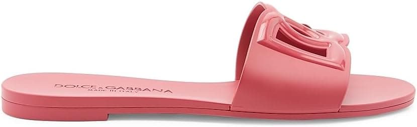 Dolce&Gabbana Interlock Logo Rubber Slides - Designer Footwear - $345.00
