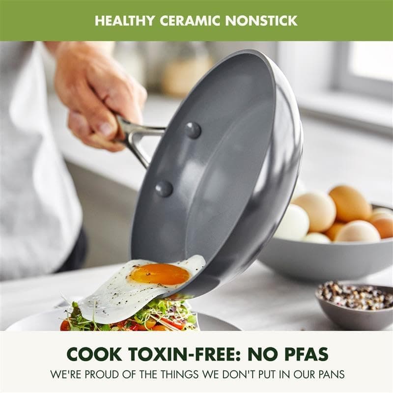 GreenPan Valencia Pro hard anodized healthy ceramic nonstick 10-inch frying pan