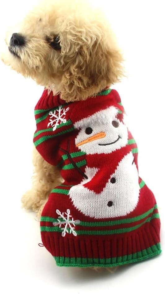 NACOCO Dog Snow Sweater Snowman Holiday Pet Clothes
