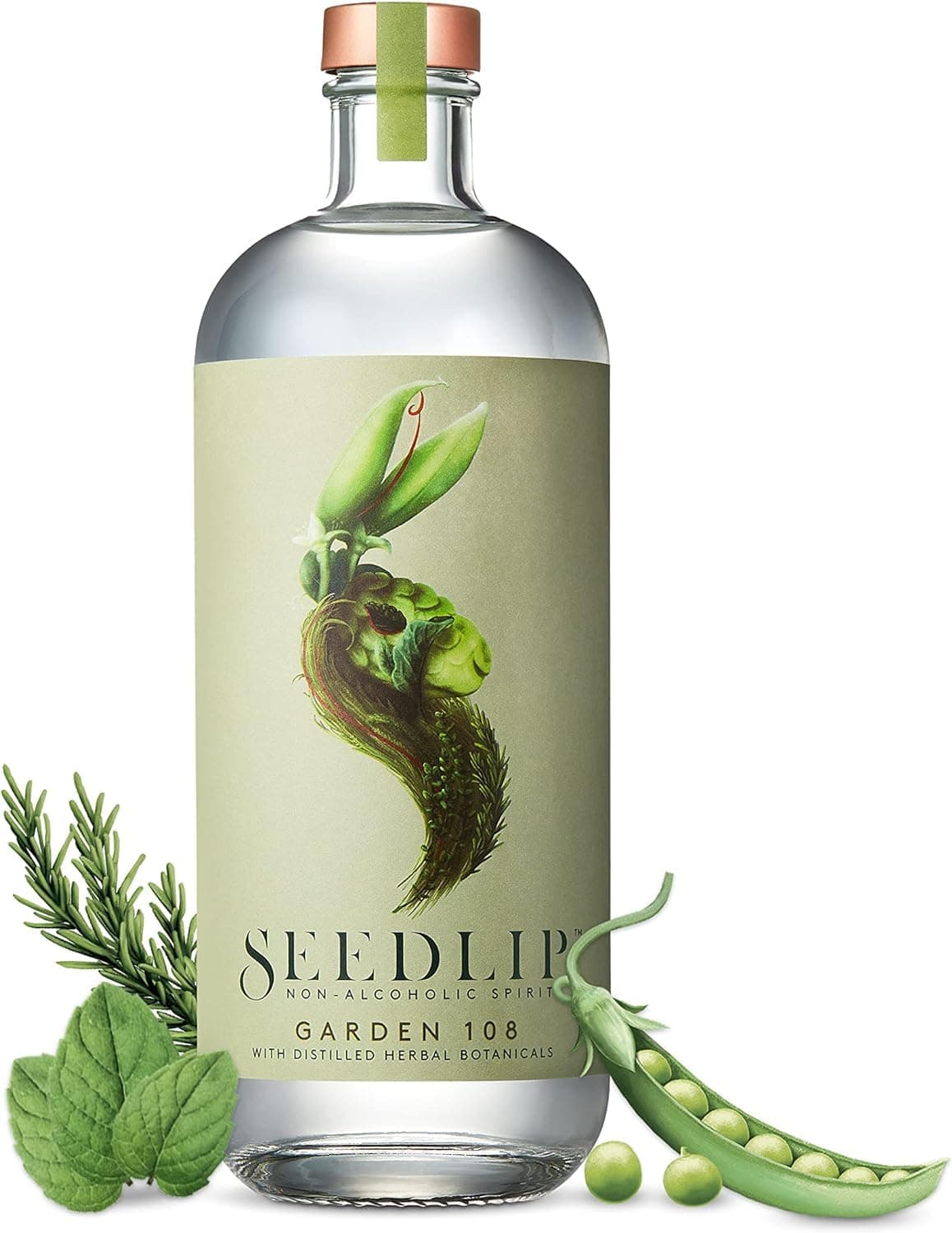 Seedlip Garden 108 nonalcoholic spirit bottle - Calorie Free, Sugar Free