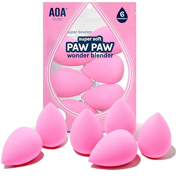 AOA Studio Collection makeup Sponge Set Latex Free and High-definition Set of 6 makeup Wonder blender - Makeup Sponge Set - $9.95