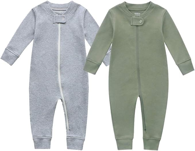 Owlivia organic cotton baby zip sleep n play footless pajamas