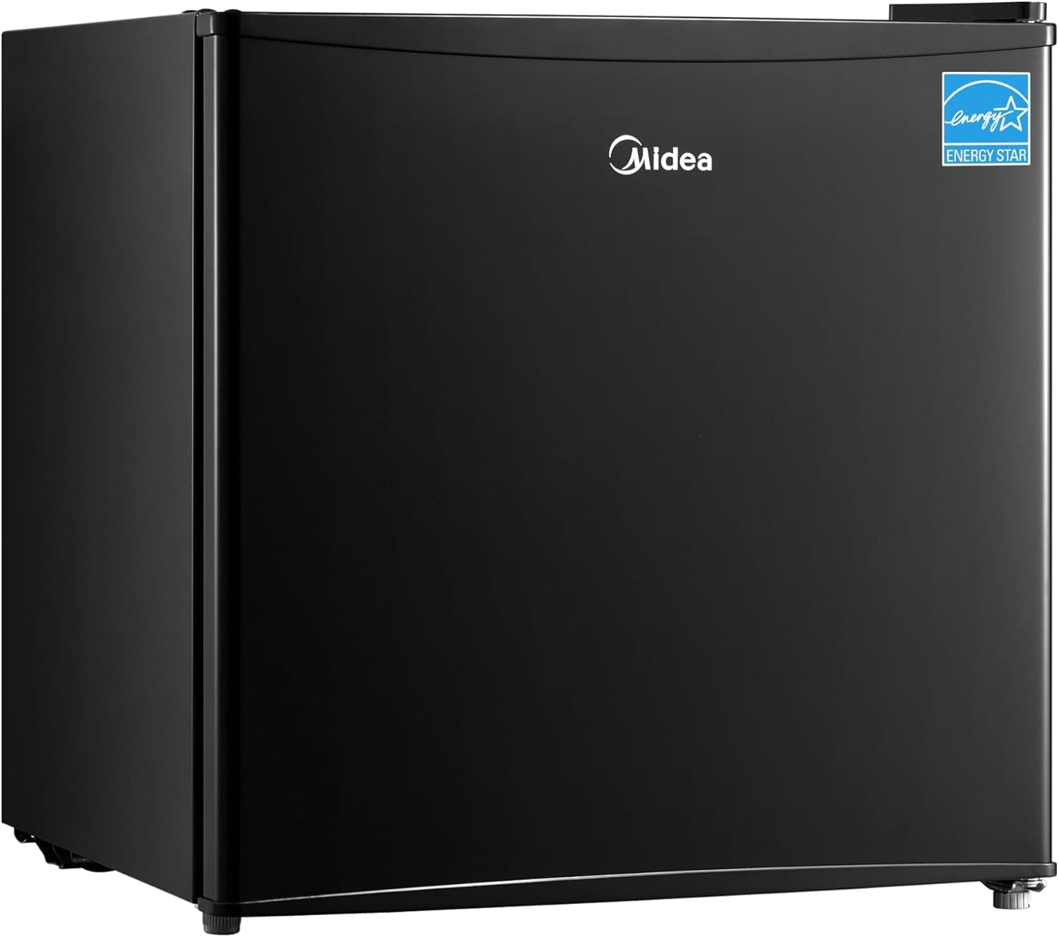 Midea WHS-65LB1 Compact Single Reversible Door Refrigerator, 1.6 Cubic Feet, Black