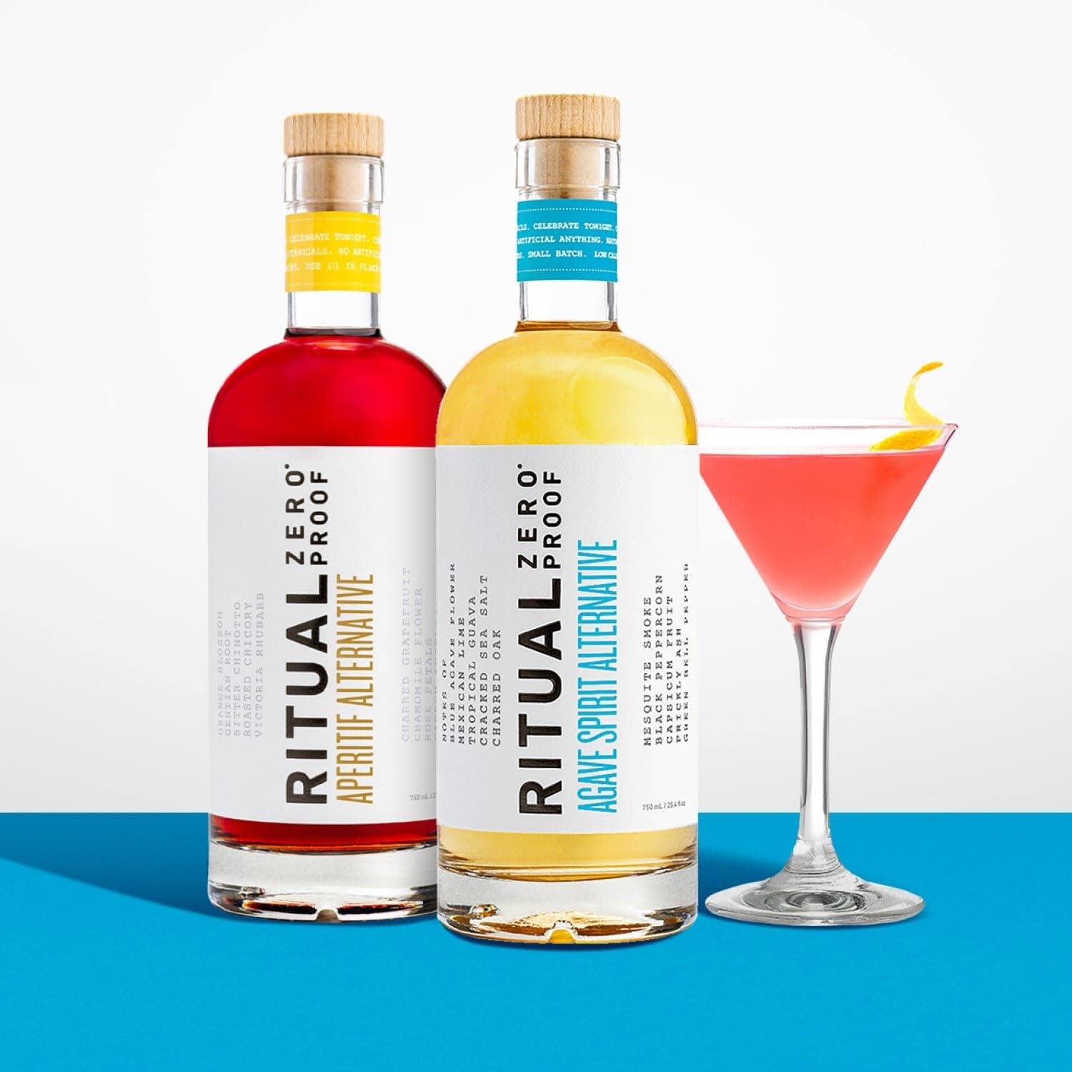 RITUAL ZERO PROOF Agave Spirit & Aperitif Alternatives Award-Winning Non-Alcoholic Spirits Set