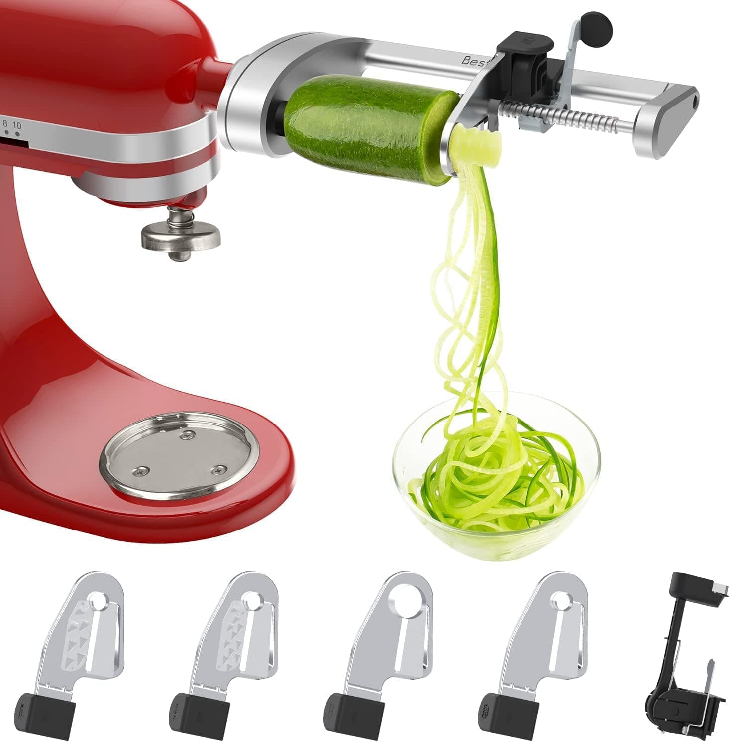 Spiralizer Attachment (5 Blades) for KitchenAid - Peel, Core & Slice