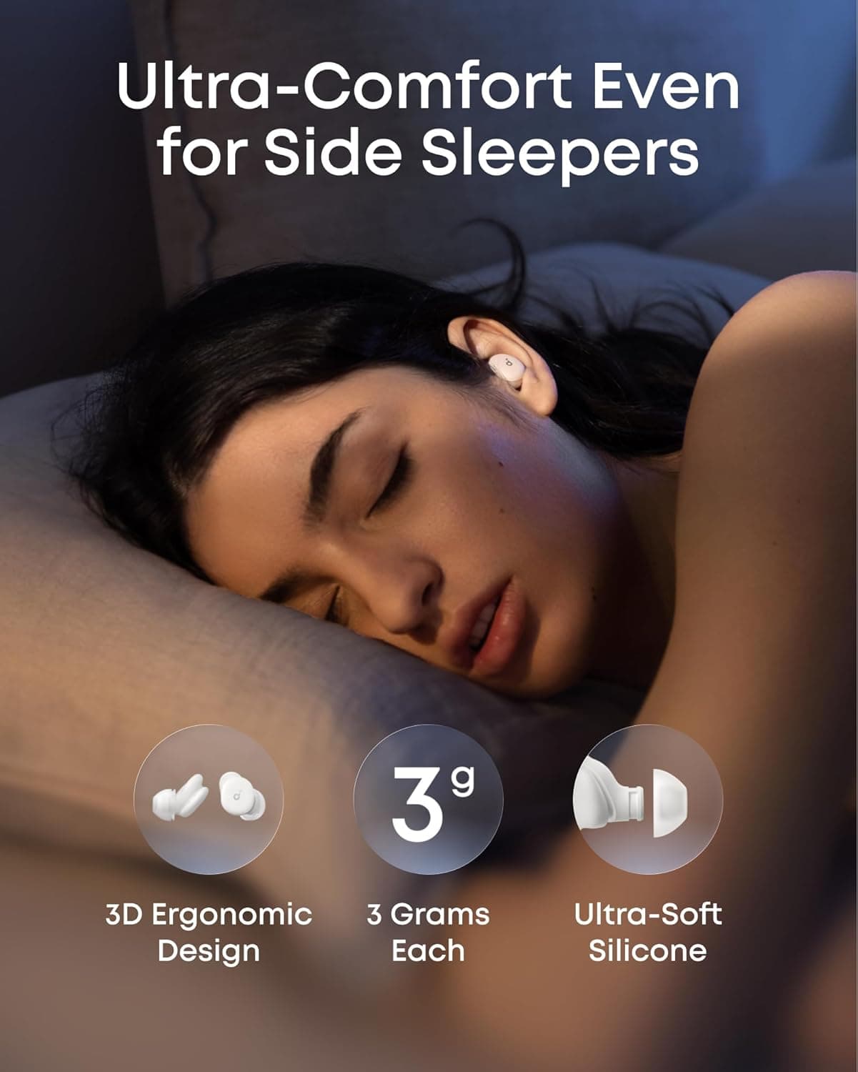Soundcore Sleep A30 earbuds and charging case