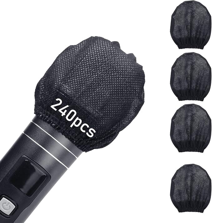 240pcs Mic Covers Disposable Non-Woven for Microphone Privacy Protection