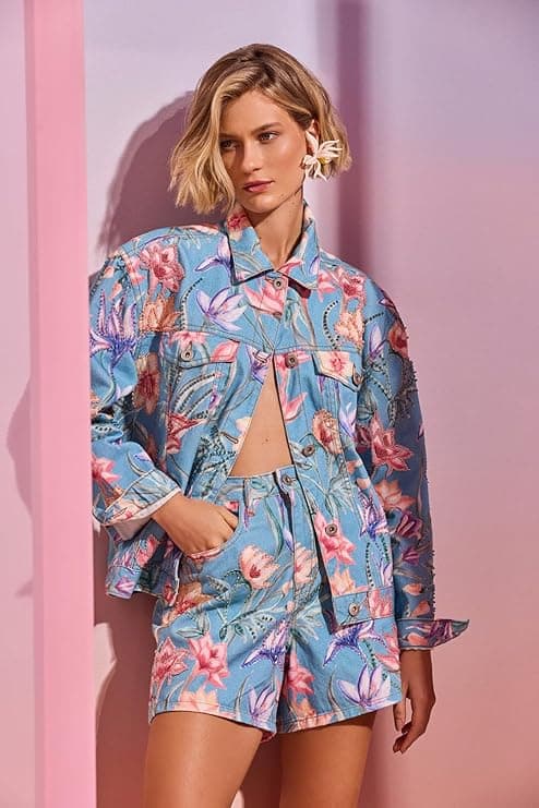 PatBO Amaryllis Denim Jacket - Designer Outerwear - $795.00