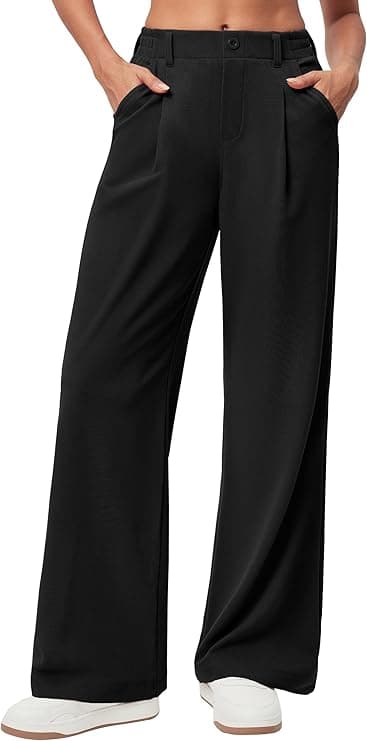 Ewedoos Wide Leg Pants Woman Stretchy Work Dress Pants