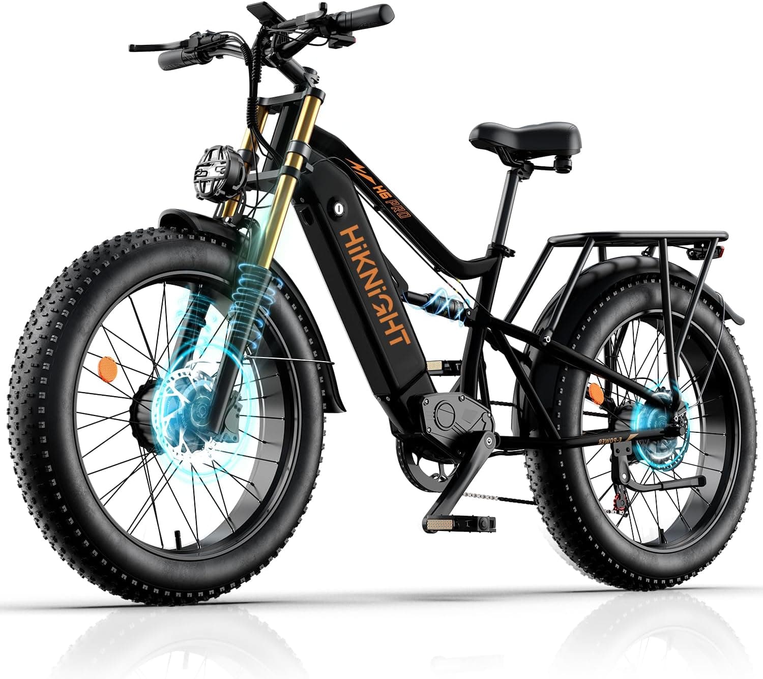 HiKNiGHT dual-motor fat-tire ebike on mountain overlook