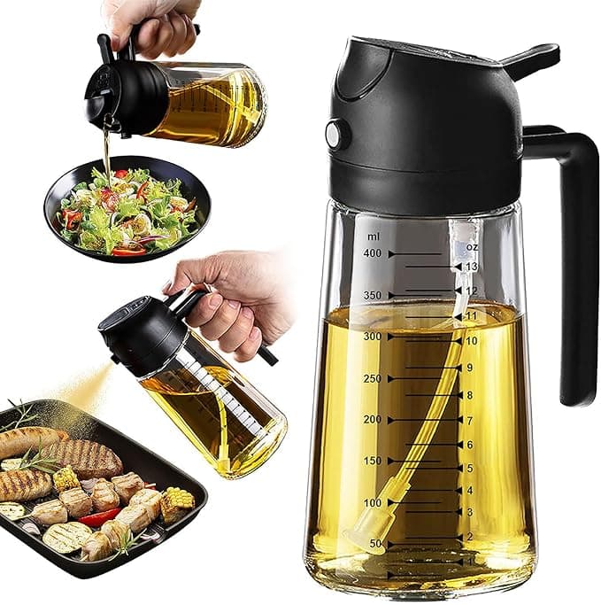 TrendPlain 16oz Glass Olive Oil Sprayer