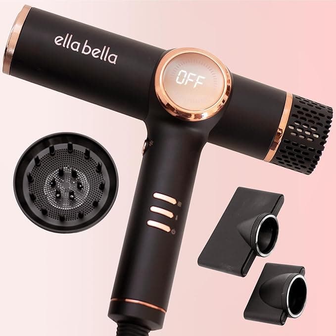 ELLA BELLA® Professional Ionic Hair Dryer with Diffuser