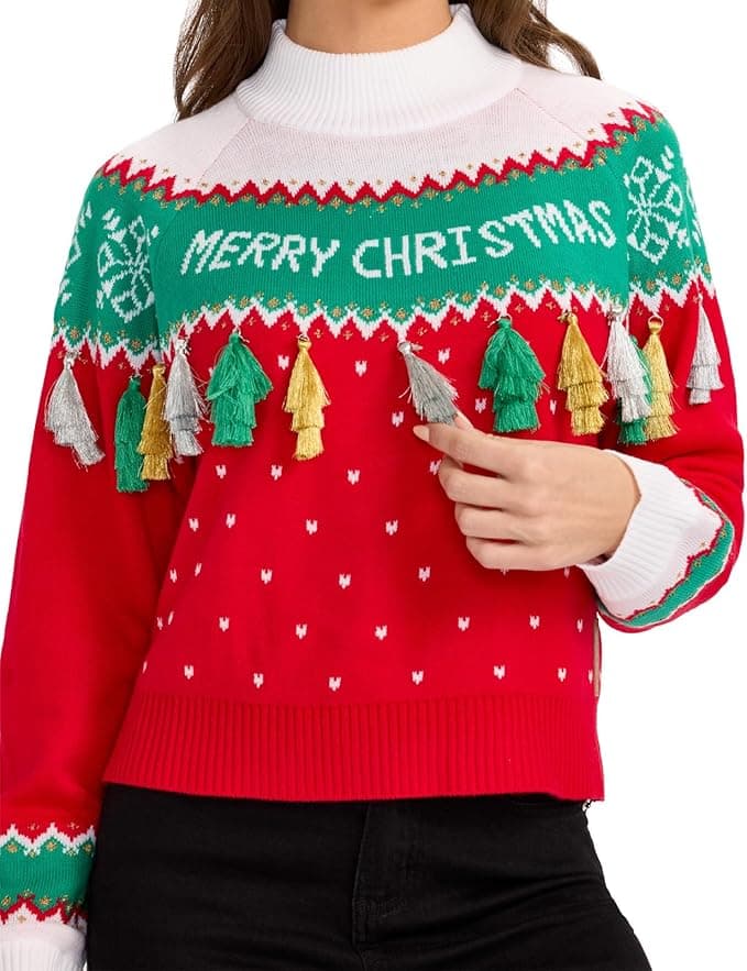Tipsy Elves Turtleneck Ugly Christmas Sweaters