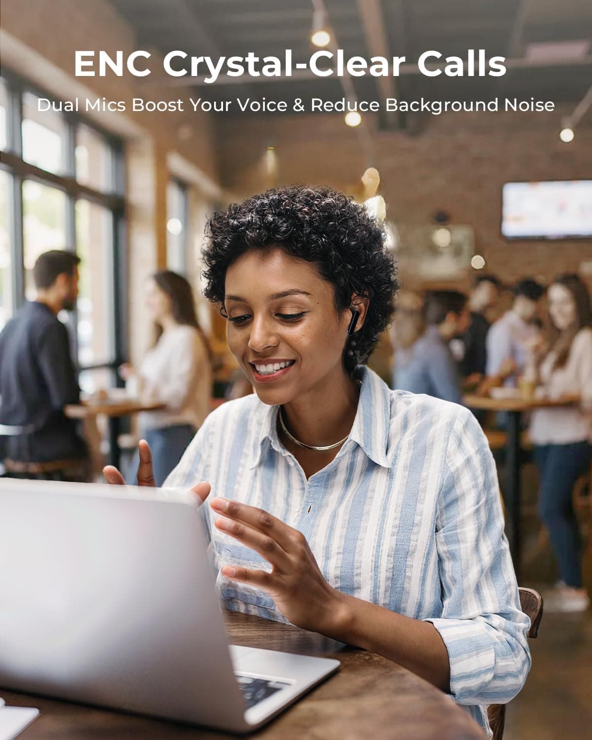 Wireless Earbuds with Active Noise Cancelling and Charging Case, 40H Playtime