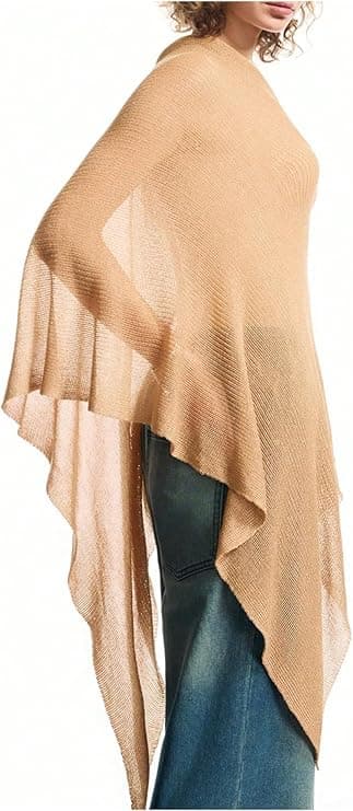 MakeMeChic ponchos for women sheer poncho sweater shawl wraps coverup