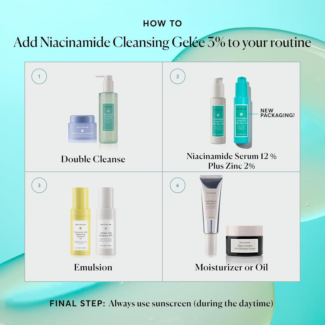 Naturium Niacinamide Cleansing Gelée 3% Plus Hyaluronic Acid & Vitamin C