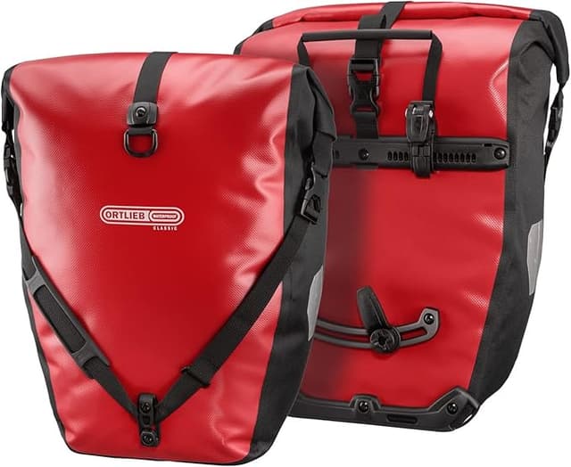 Ortlieb Unisex's Back-Roller Classic QL2.1 Bicycle Bag (1 Pair) - Black/Red, 40 Litre