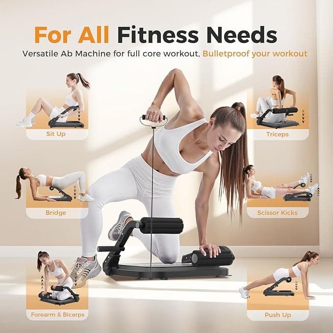 Ab Machine,Sit Up Exercise Equipment& Core Machine