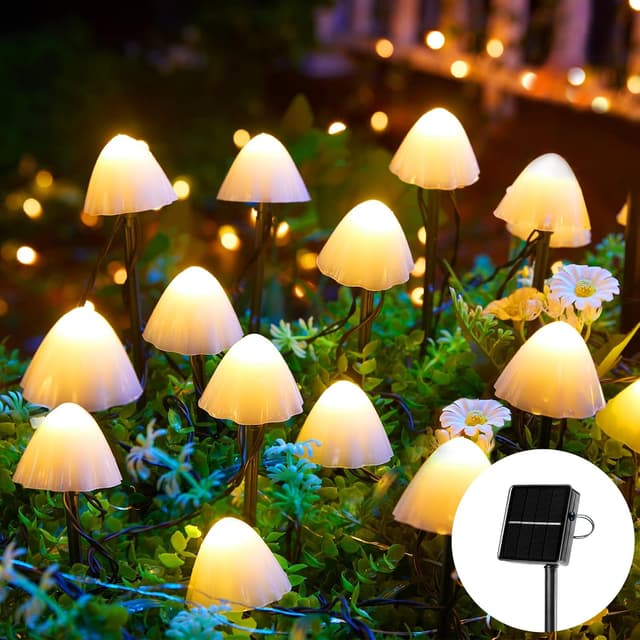 Solar Mushroom Garden Lights for Outside
