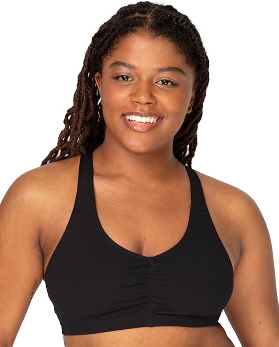 Fruit of the Loom Women's Adjustable Shirred Front Racerback Sports Bra, Multi Pack Options - Sports Bras - $25.15