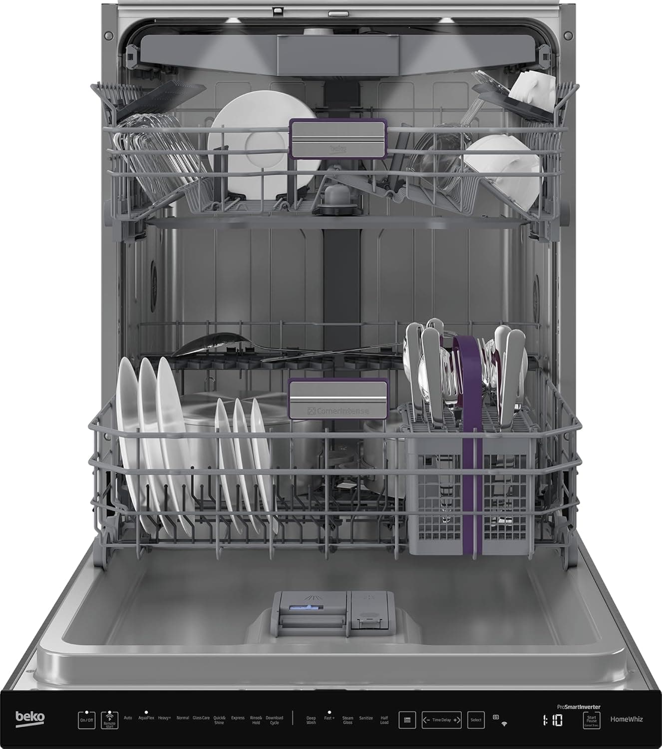 Beko DDT39434XIH dishwasher stainless front