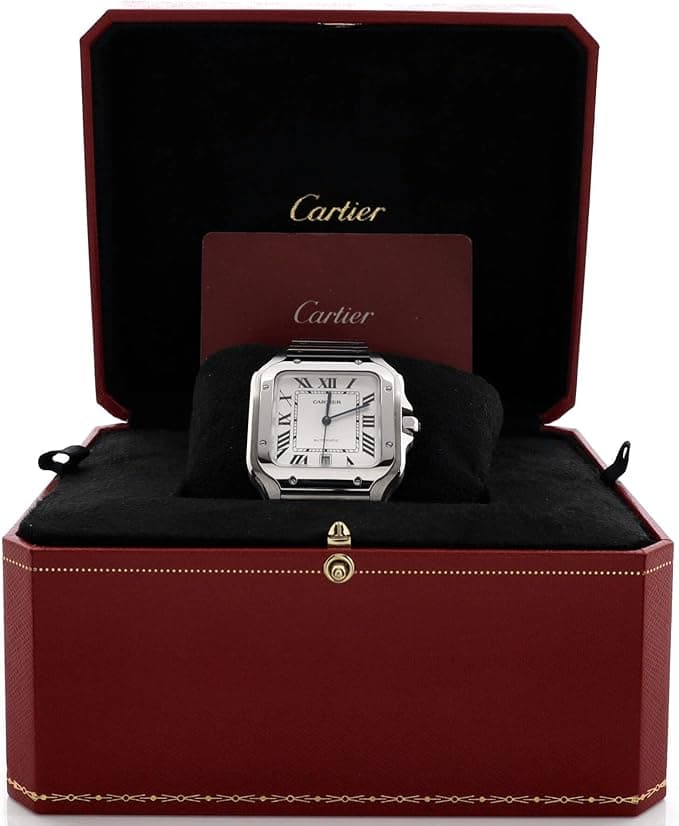 Cartier Pre-Loved Santos de Cartier Automatic Watch Stainless Steel 40 - Fashion Accessories - $8,515.00