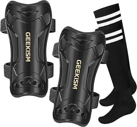 Soccer Shin Guards for Youth Kids Toddler, Protective Soccer Shin Pads & Sleeves Equipment - Football Gear for 3 5 4-6 7-9 10-12 Years Old Children Teens Boys Girls