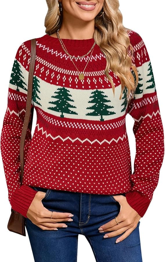 shermie Women's Fair Isle Pullover Sweaters