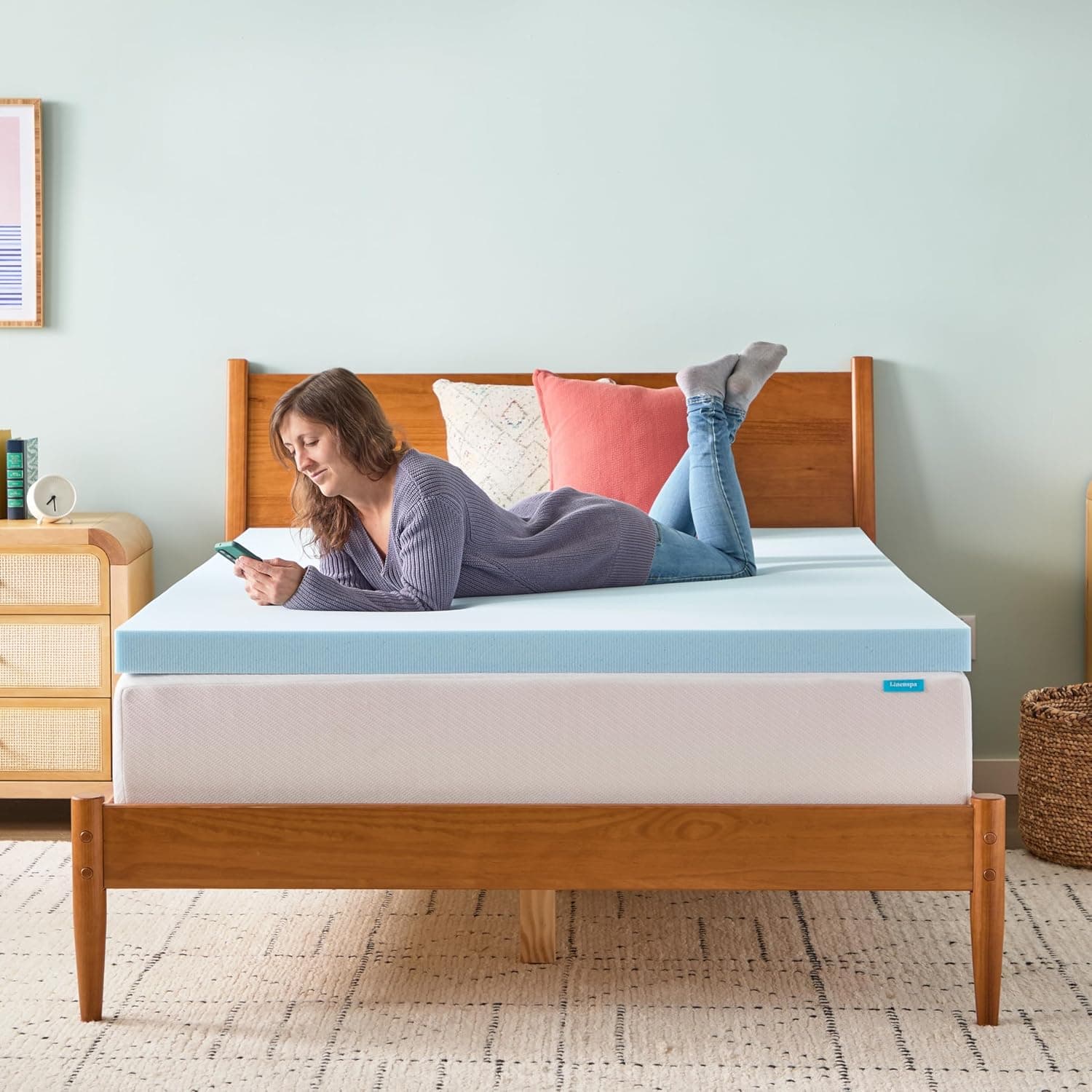 LINENSPA Memory Foam Mattress Topper